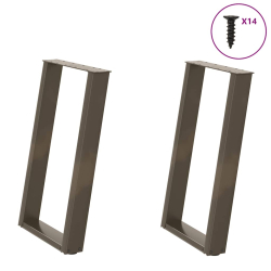 vidXL Nogi do stołu jadalnianego, 2 szt., 60x(72-73) cm, stal