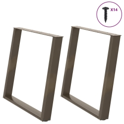 vidXL Nogi do stołu jadalnianego, 2 szt., 90x(72-73) cm, stal