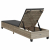 Leżak z poduszkami Jasnoszary 55x200x25,5cm Polirattan