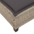 Leżak z poduszkami Jasnoszary 55x200x25,5cm Polirattan