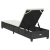 Leżak z poduszkami Czarny 55x200x25,5cm Polirattan