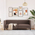 Sofa Chesterfield, 3-os., brązowa, tapicerowana sztuczną skórą