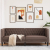 Sofa Chesterfield, 3-os., brązowa, tapicerowana sztuczną skórą