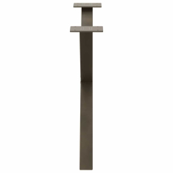 Nogi do stolika kawowego, 2 szt., naturalna stal, 70x(42-43) cm