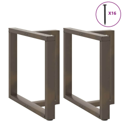 Nogi do stołu jadalnianego, 2 szt., 70x35x(72-73) cm, stal
