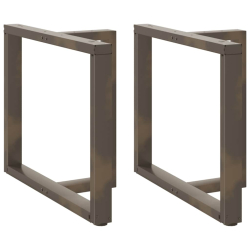 Nogi do stołu jadalnianego, 2 szt., 90x35x(72-73) cm, stal