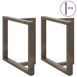 Nogi do stołu jadalnianego, 2 szt., 90x35x(72-73) cm, stal