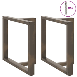 Nogi do stołu jadalnianego, 2 szt., 100x35x(72-73) cm, stal