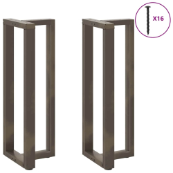 Nogi do stołu barowego, 2 szt., 40x35x(110-111) cm, stal