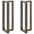 Nogi do stołu barowego, 2 szt., 50x35x(110-111) cm, stal