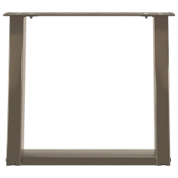 Nogi do stolika kawowego, 2 szt., naturalna stal, 50x(42-43) cm
