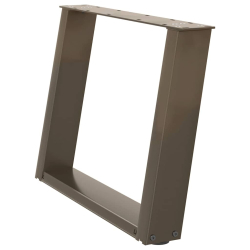 Nogi do stolika kawowego, 2 szt., naturalna stal, 60x(42-43) cm