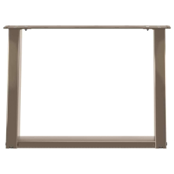 Nogi do stolika kawowego, 2 szt., naturalna stal, 60x(42-43) cm