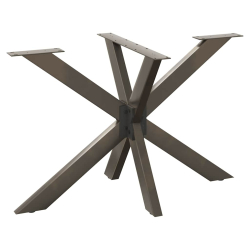 Noga do stołu jadalnego, naturalna stal, 120x68x(72-73)cm, stal