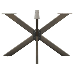 Noga do stołu jadalnego, naturalna stal, 120x68x(72-73)cm, stal