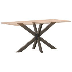 Noga do stołu jadalnego, naturalna stal, 120x68x(72-73)cm, stal