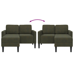 Sofa 2-osobowa z szezlongiem w kształcie litery L