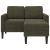 Sofa 2-osobowa z szezlongiem w kształcie litery L