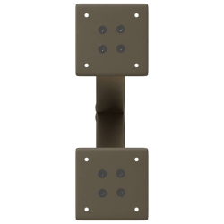 Nogi do stolika kawowego, 2 szt., naturalna stal, 37x(30-31) cm
