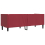 Sofa Chesterfield, 3-os., bordowa, tapicerowana sztuczną skórą