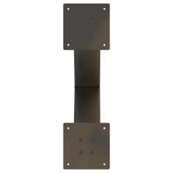 Nogi do stolika kawowego, 2 szt., naturalna stal, 60x(42-43) cm