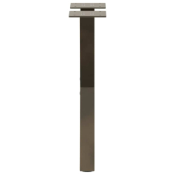 Nogi do stolika kawowego, 2 szt., naturalna stal, 28x(42-43) cm