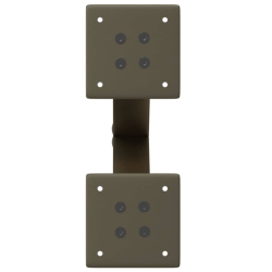 Nogi do stolika kawowego, 2 szt., naturalna stal, 28x(42-43) cm