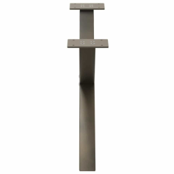 Nogi do stolika kawowego, 2 szt., naturalna stal, 70x(30-31) cm