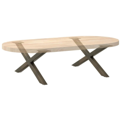 Nogi do stolika kawowego, 2 szt., naturalna stal, 70x(30-31) cm