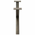 Nogi do stolika kawowego, 2 szt., naturalna stal, 70x(30-31) cm