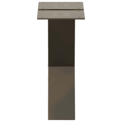 Nogi do stolika kawowego, 2 szt., naturalna stal, 40x(30-31) cm