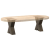 Nogi do stolika kawowego, 2 szt., naturalna stal, 40x(30-31) cm