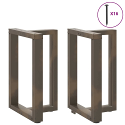 Nogi do stołu jadalnianego, 2 szt., 60x35x(72-73) cm, stal