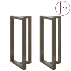 Nogi do stołu barowego, 2 szt., 60x35x(100-101) cm, stal