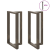 Nogi do stołu barowego, 2 szt., 60x35x(100-101) cm, stal