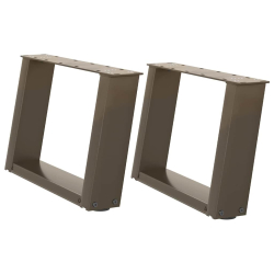 Nogi do stolika kawowego, 2 szt., naturalna stal, 40x(30-31) cm