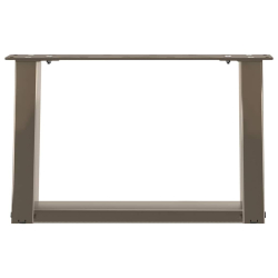 Nogi do stolika kawowego, 2 szt., naturalna stal, 40x(30-31) cm