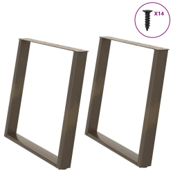 vidXL Nogi do stołu jadalnianego, 2 szt., 100x(72-73) cm, stal