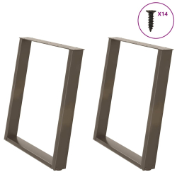 vidXL Nogi do stołu jadalnianego, 2 szt., 70x(72-73) cm, stal