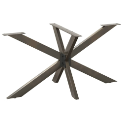 Noga do stołu jadalnego, naturalna stal, 150x78x(72-73)cm, stal