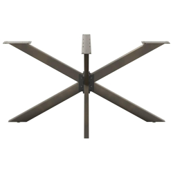 Noga do stołu jadalnego, naturalna stal, 150x78x(72-73)cm, stal