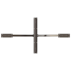 Noga do stołu jadalnego, naturalna stal, 150x78x(72-73)cm, stal