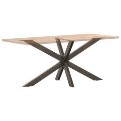 Noga do stołu jadalnego, naturalna stal, 150x78x(72-73)cm, stal
