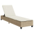 Leżak z poduszkami beżowy 55x200x25,5cm polirattan
