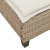 Leżak z poduszkami beżowy 55x200x25,5cm polirattan