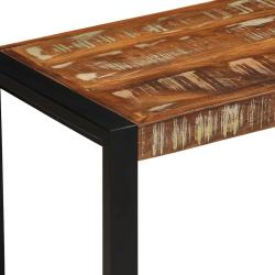 Ławka wielokolorowa 60x35x45 cm lite drewno odzyskane
