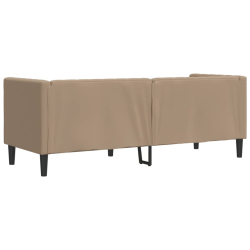 Sofa Chesterfield, 3-os., cappuccino, sztuczna skóra