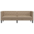 Sofa Chesterfield, 3-os., cappuccino, sztuczna skóra