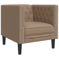 3-cz. zestaw wypoczynkowy Chesterfield, cappuccino, ekoskóra