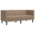 3-cz. zestaw wypoczynkowy Chesterfield, cappuccino, ekoskóra